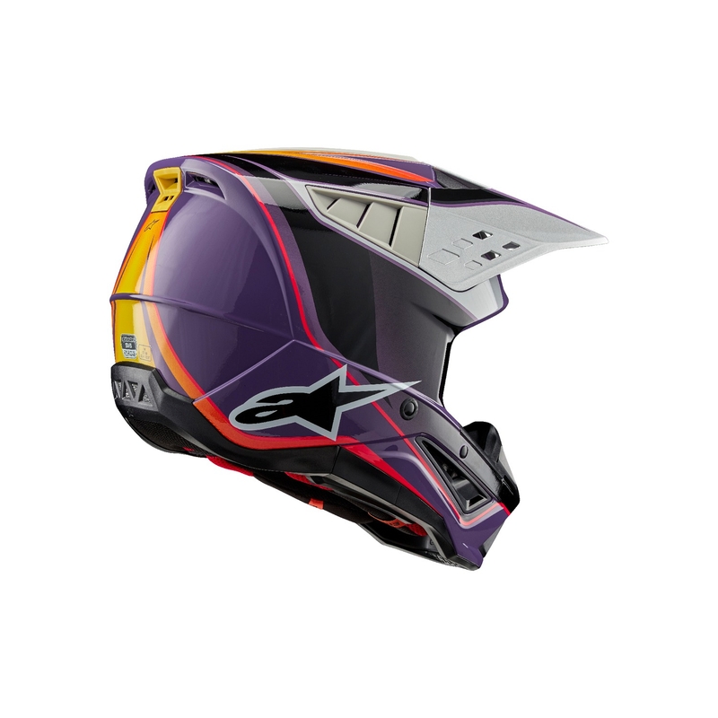 Alpinestars S-M5 Sail motokrosa ķivere violeti melna-sudraba krāsā