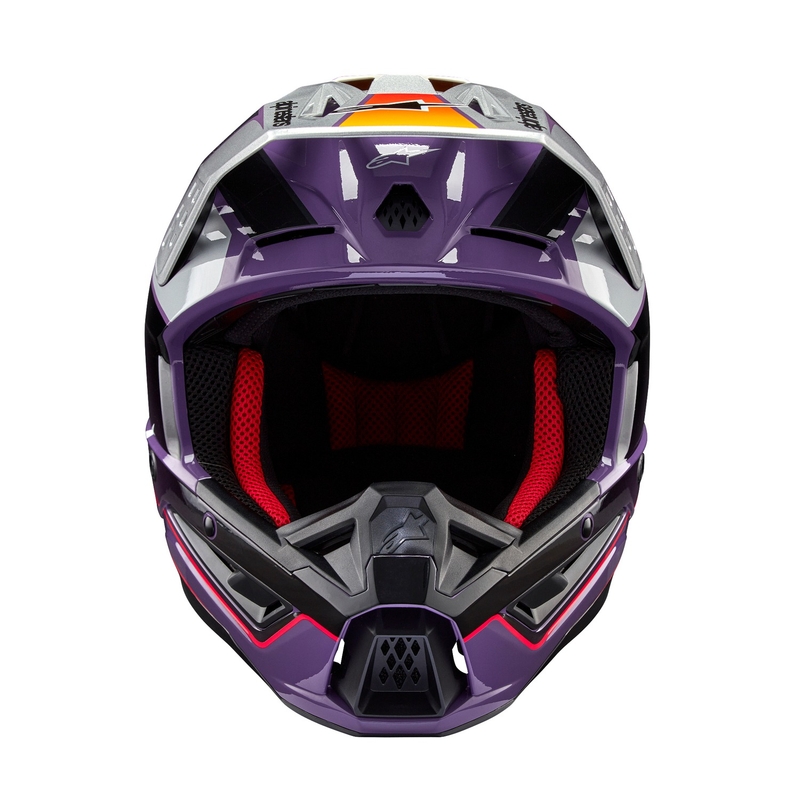 Alpinestars S-M5 Sail motokrosa ķivere violeti melna-sudraba krāsā