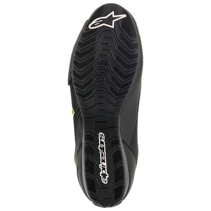 Alpinestars Faster-3 Drystar melni-pelēki-fluo dzelteni motocikla zābaki