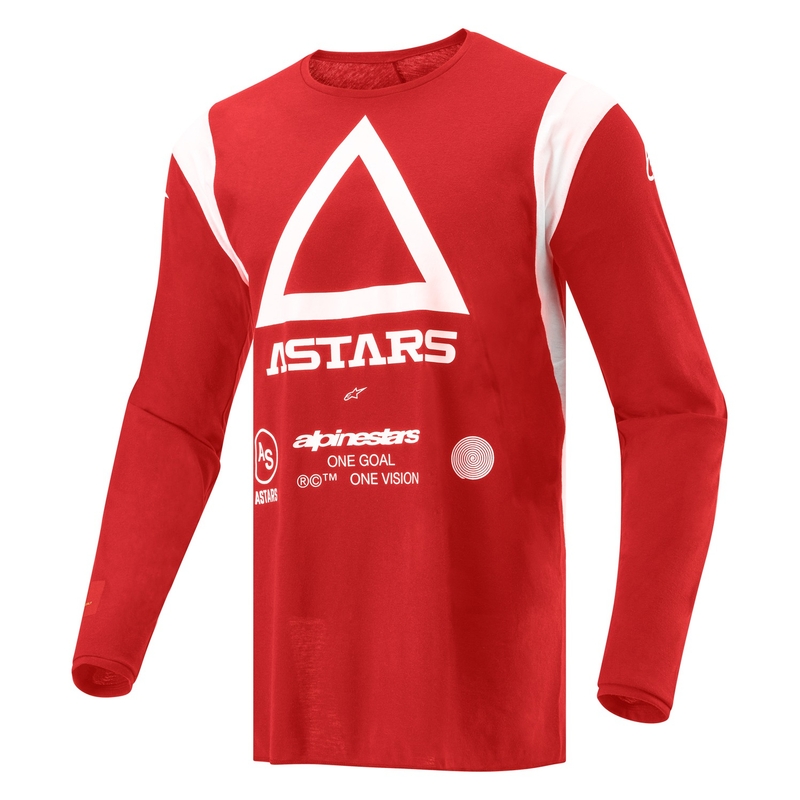 Alpinestars Techdura fluo sarkans motokrosa krekls