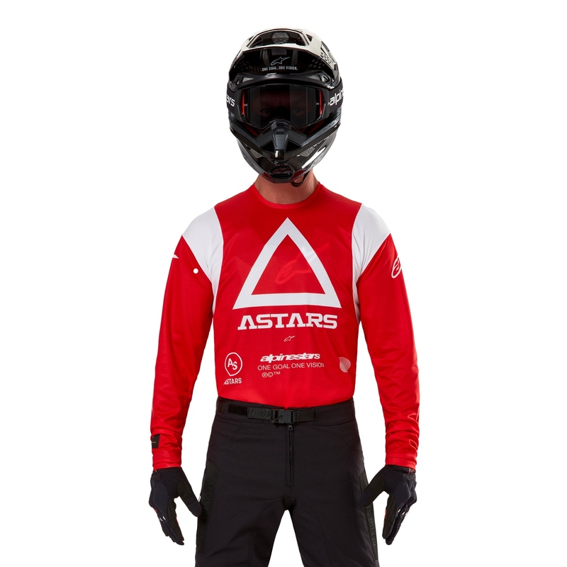 Alpinestars Techdura fluo sarkans motokrosa krekls