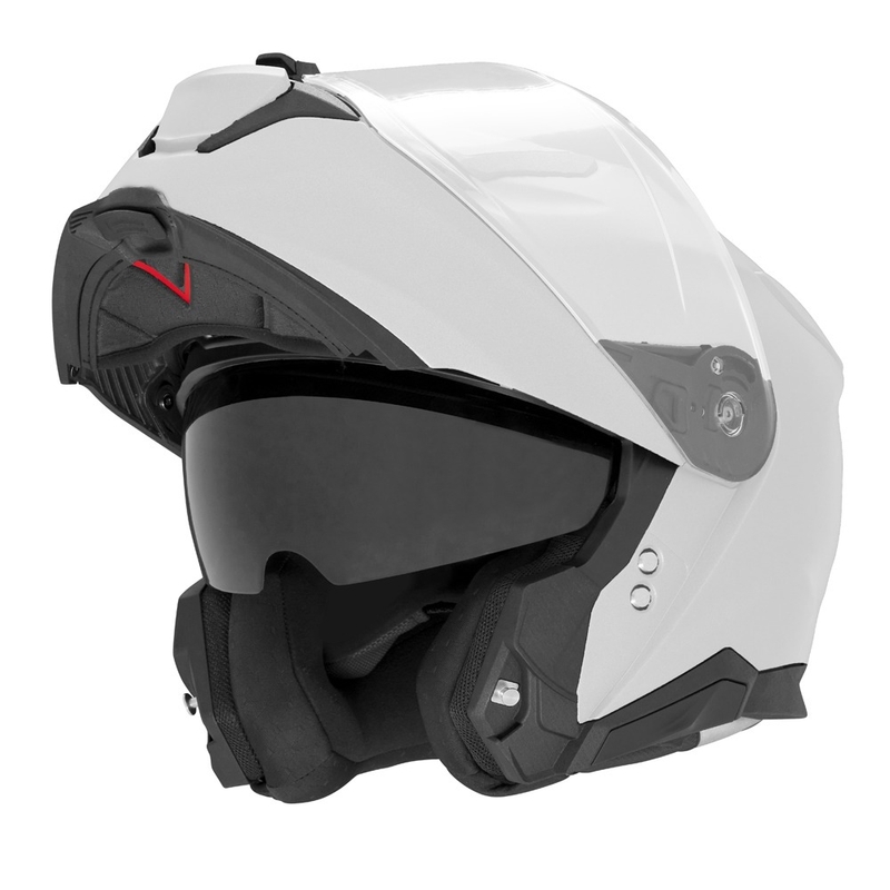 Flip-up motociklu ķivere NOX N967 balta