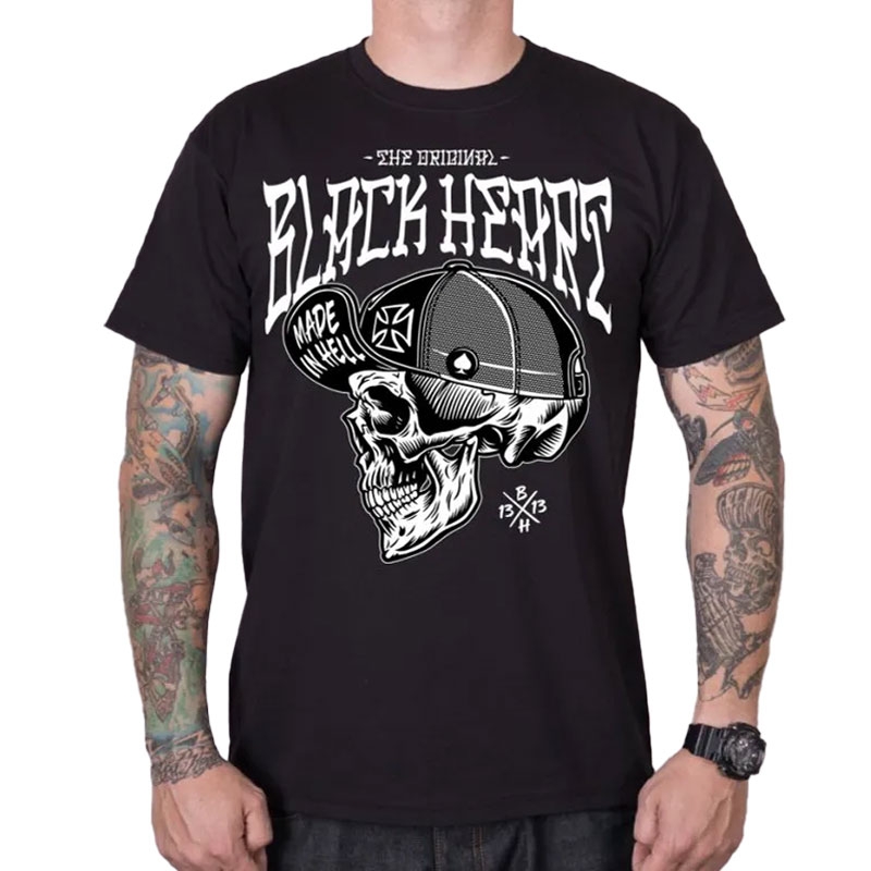 T-krekls Black Heart Mad Mike melns