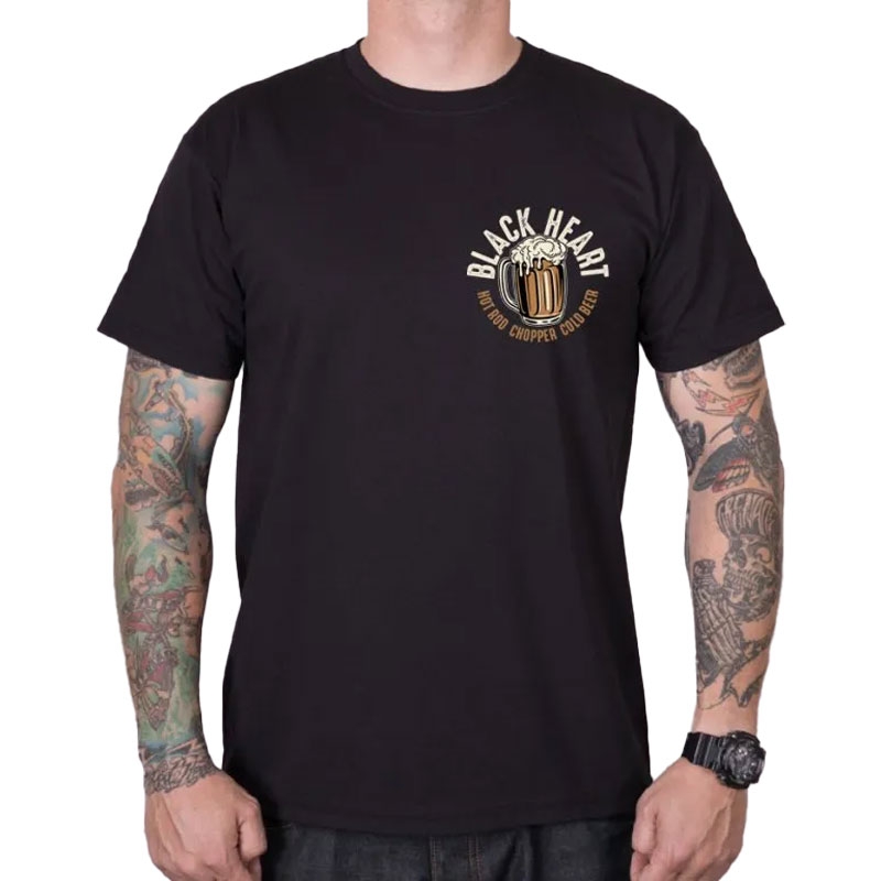T-krekls Black Heart Beer Biker black