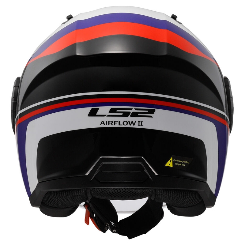 Atvērtā motociklista ķivere LS2 OF616 Airflow II Rush balts-zils-sarkans