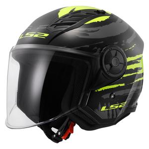 Atvērt Motociklu ķivere LS2 OF616 Airflow II Brush black-fluo yellow