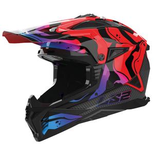 Motokrosa ķivere LS2 MX708 Fast II Wash red