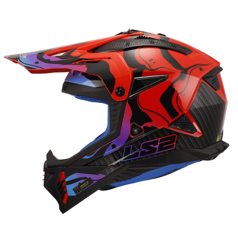 Motokrosa ķivere LS2 MX708 Fast II Wash red