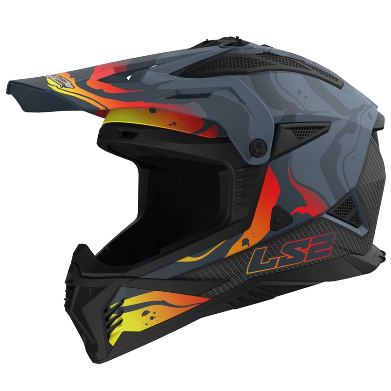 Motokrosa ķivere LS2 MX708 Fast II Wash tumši pelēka