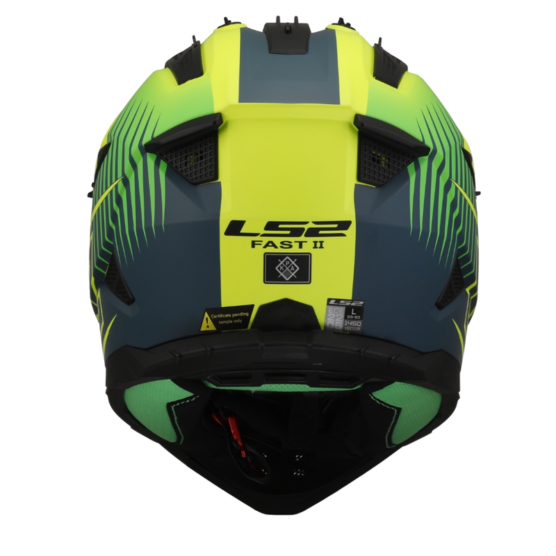 Motokrosa ķivere LS2 MX708 Fast II Duck zaļi-dzeltena