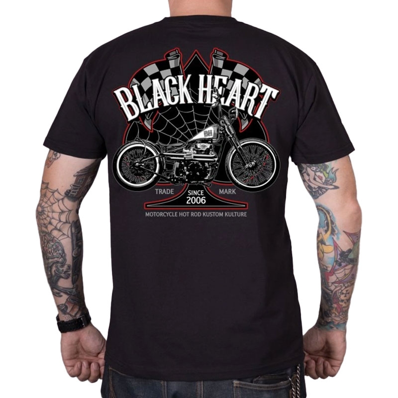 T-krekls Black Heart Chopper Race melns