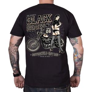 T-krekls Black Heart Chopper Pussy melns