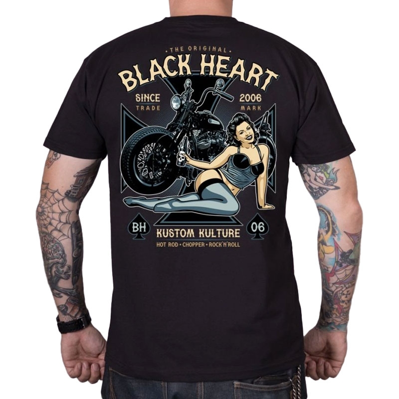 T-krekls Black Heart Ava black