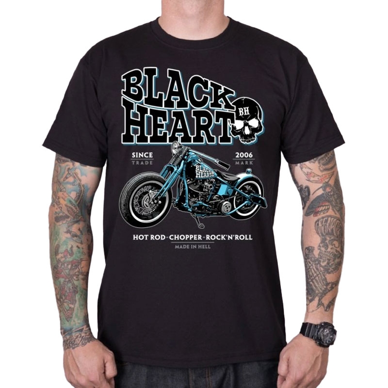 T-krekls Black Heart Blue Bobber black