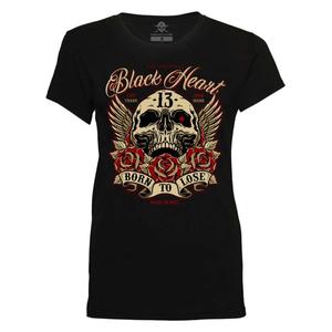 Sieviešu T-krekls Black Heart Born To Lose melns