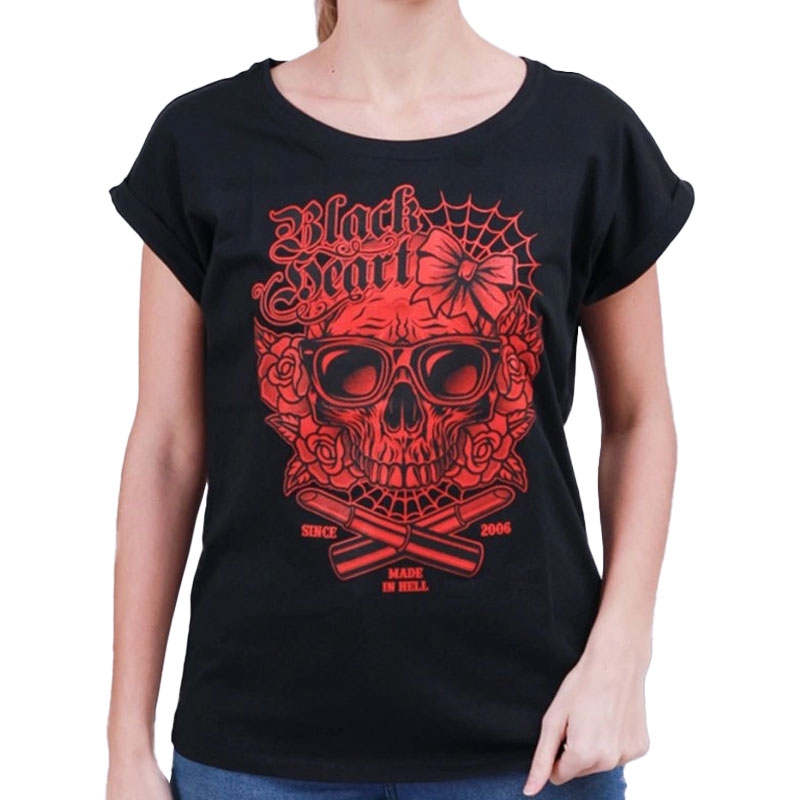 Sieviešu T-krekls Black Heart Dead Beauty Ext black