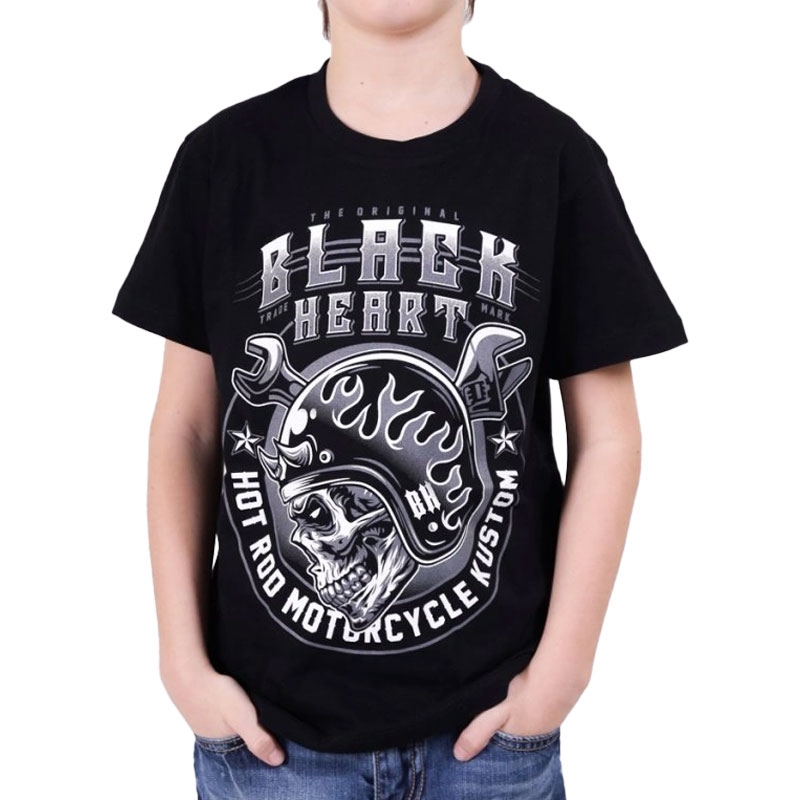 Bērnu T-krekls Black Heart Boomer melns
