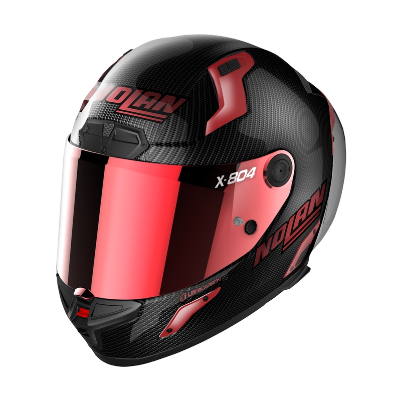 Nolan X-804 RS Ultra Carbon Iridium Edition Black-Red Integrālā motociklu ķivere