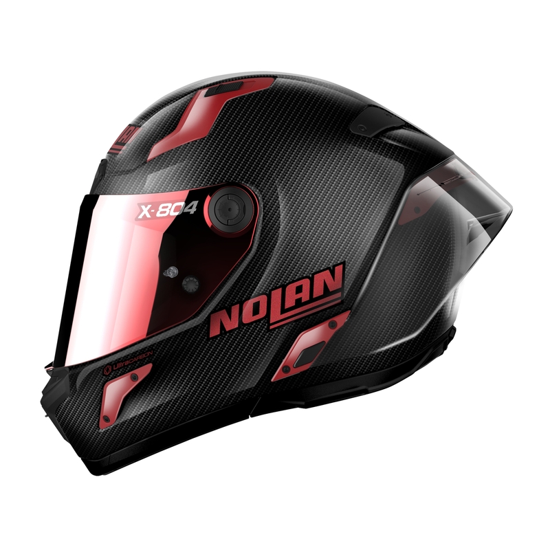 Nolan X-804 RS Ultra Carbon Iridium Edition Black-Red Integrālā motociklu ķivere