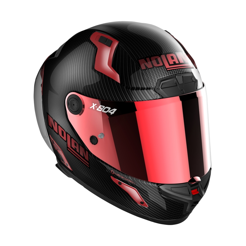 Nolan X-804 RS Ultra Carbon Iridium Edition Black-Red Integrālā motociklu ķivere