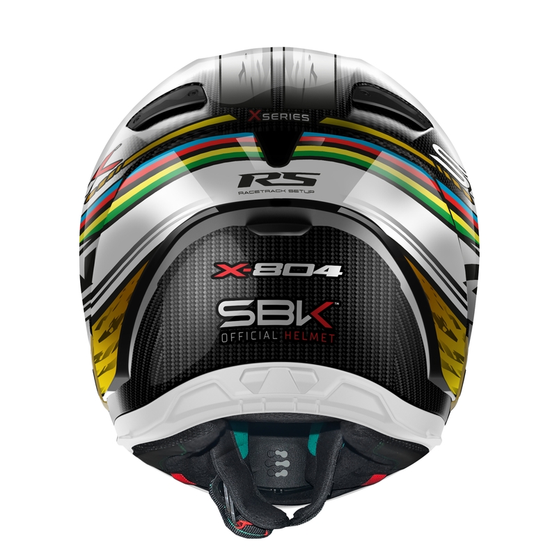 Nolan X-804 RS Ultra Carbon SBK integrālā motociklu ķivere melna-arkana-zelta