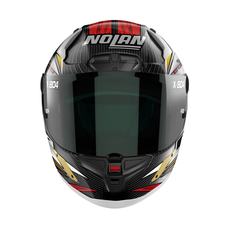 Nolan X-804 RS Ultra Carbon SBK integrālā motociklu ķivere melna-arkana-zelta