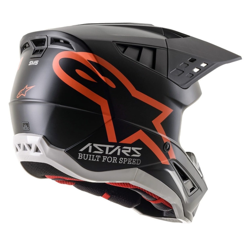 Motokrosová helma Alpinestars S-M5 Compass černo-fluo oranžová