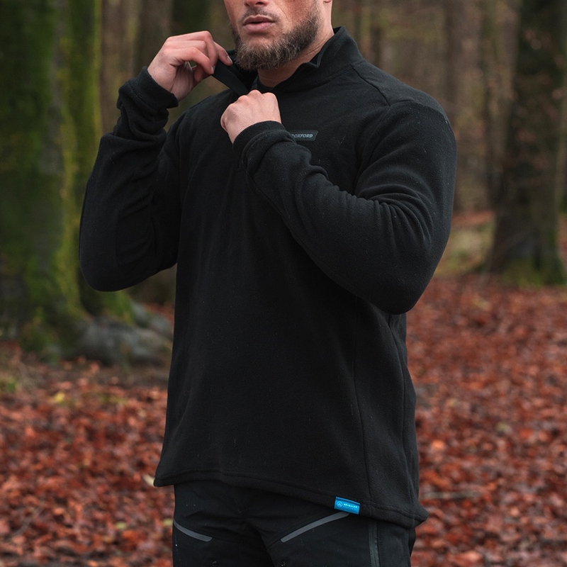 Termovložka do bundy Oxford Advanced Micro Fleece 1/2 Neck černá