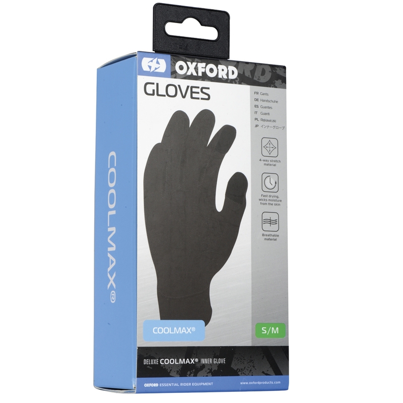 OXFORD Coolmax® cimdu ieliktņi melni