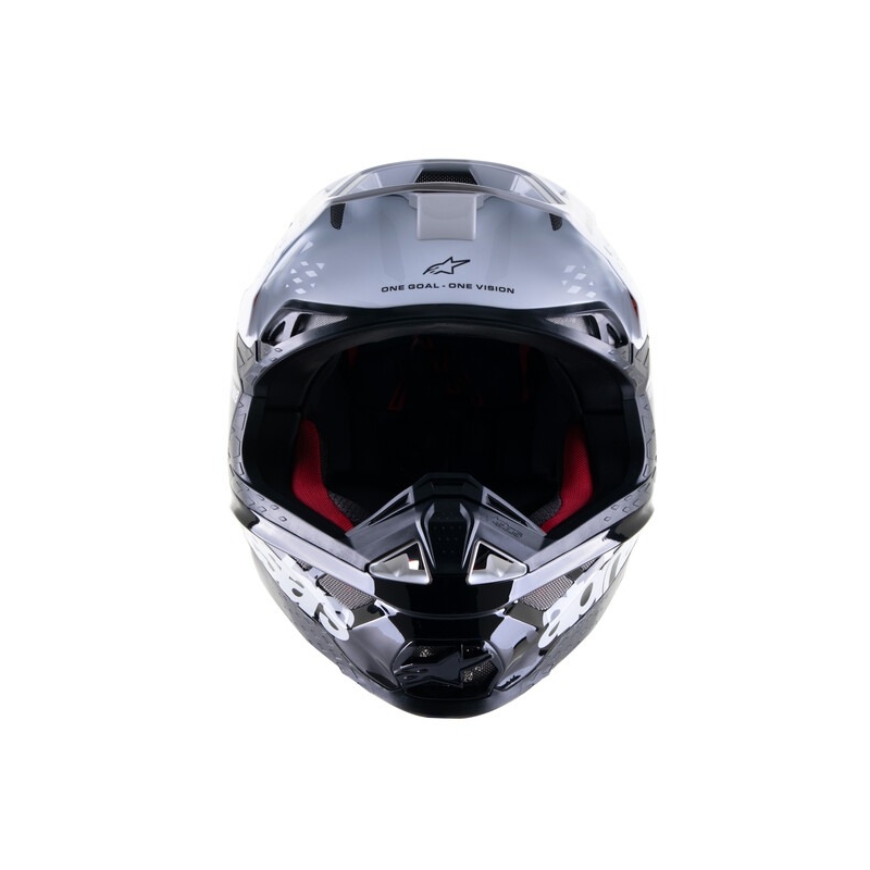 Alpinestars Supertech S-M8 Radium 2 motokrosa ķivere melnā un baltā krāsā