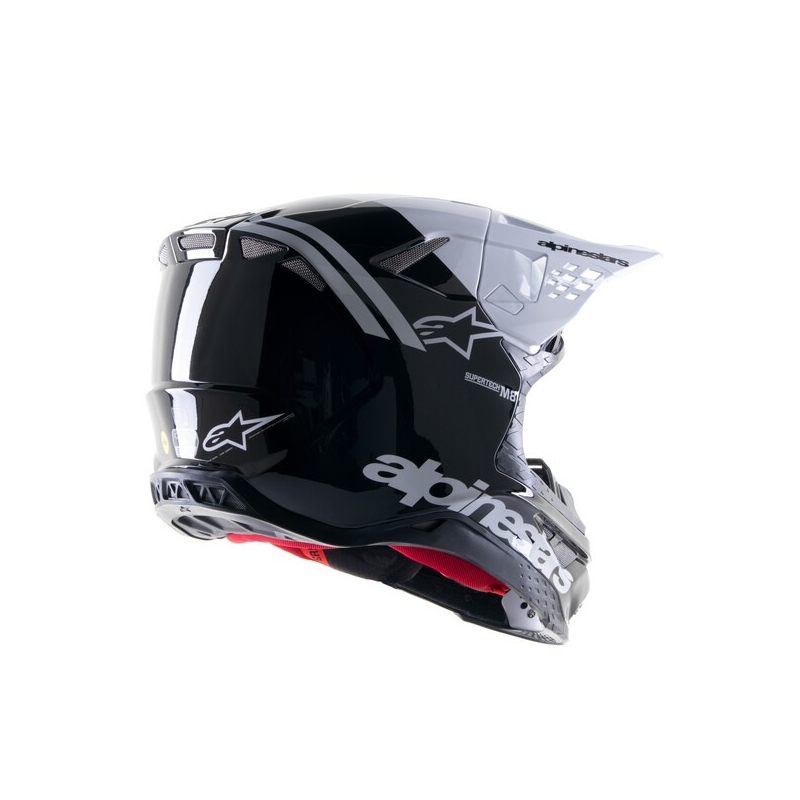 Alpinestars Supertech S-M8 Radium 2 motokrosa ķivere melnā un baltā krāsā