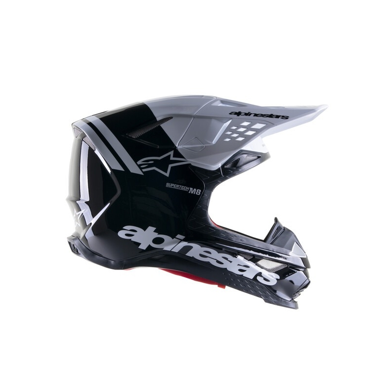 Alpinestars Supertech S-M8 Radium 2 motokrosa ķivere melnā un baltā krāsā