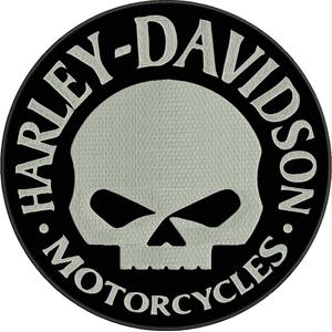 Patch H-D Motocikli melnā un baltā krāsā