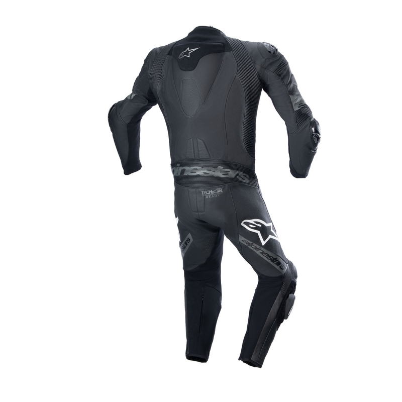 Alpinestars Missile 2 Ward melns un pelēks ādas motocikla kombinezons