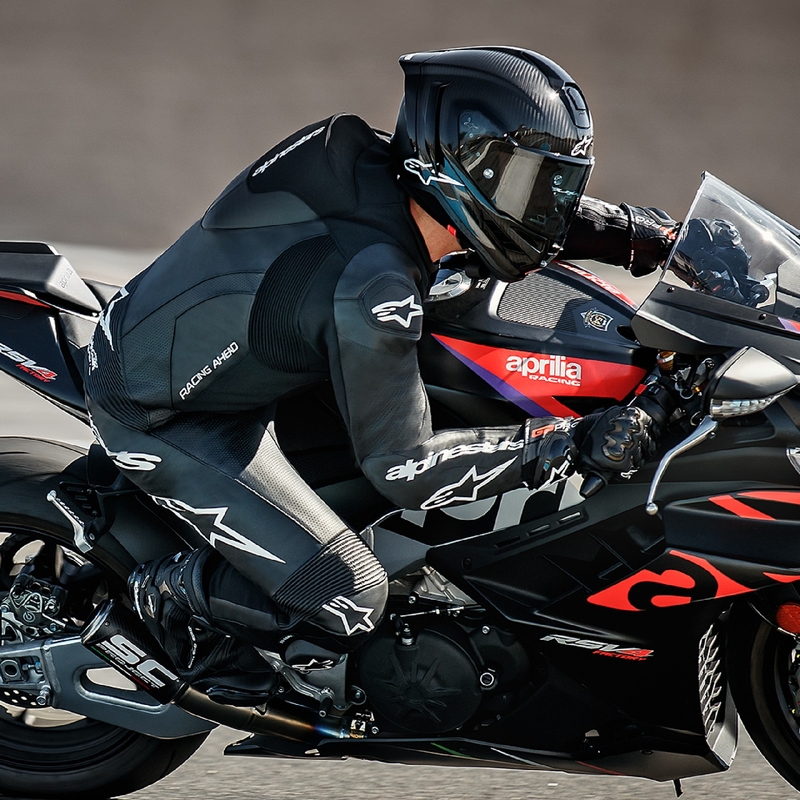 Alpinestars GP Force Lurv melns ādas motocikla kombinezons