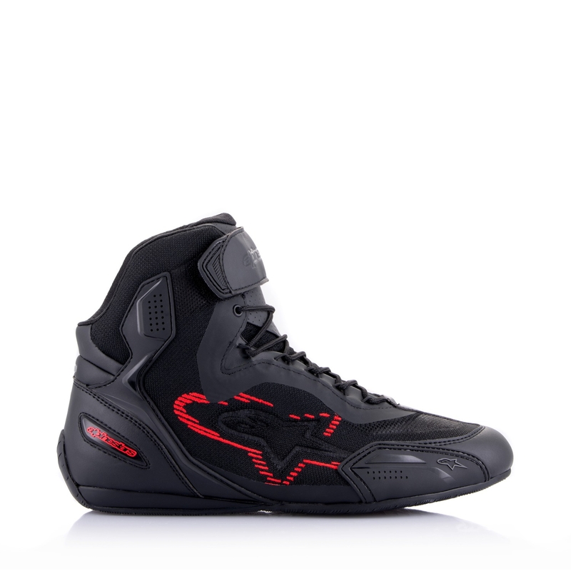 Alpinestars Faster-3 Rideknit Black-Dark Grey-Red Motociklu zābaki