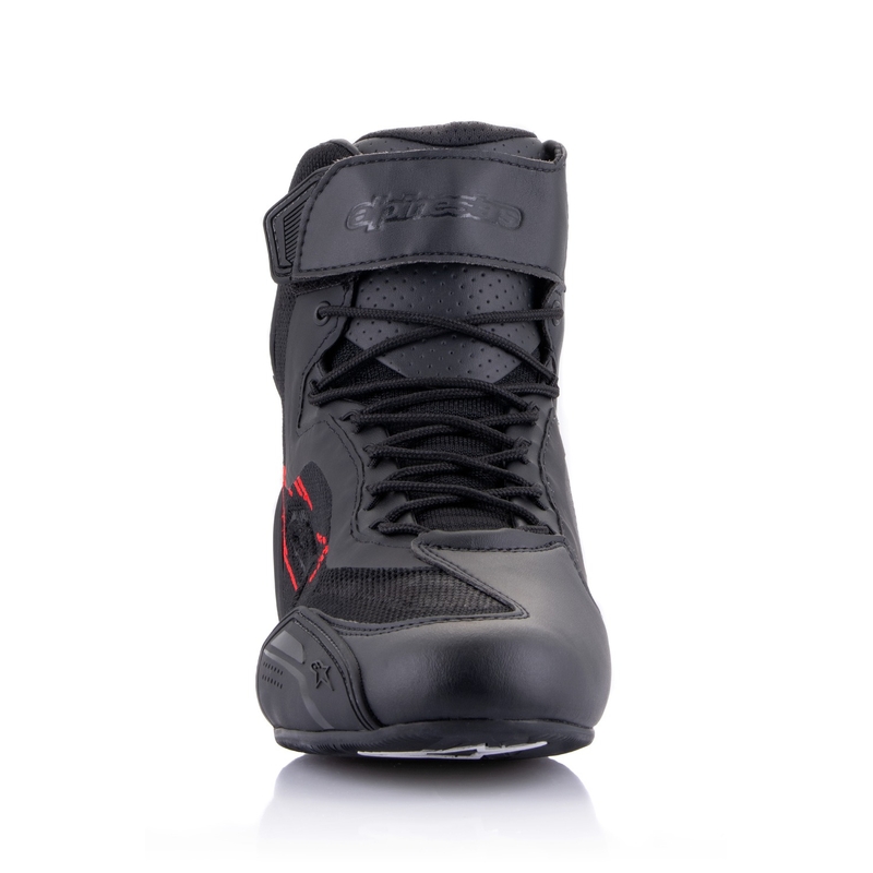 Alpinestars Faster-3 Rideknit Black-Dark Grey-Red Motociklu zābaki