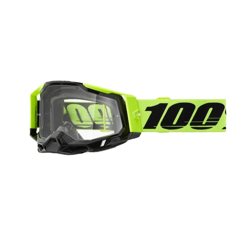 Motokrosové brýle 100% RACECRAFT 2 fluo žluté (čiré plexi)
