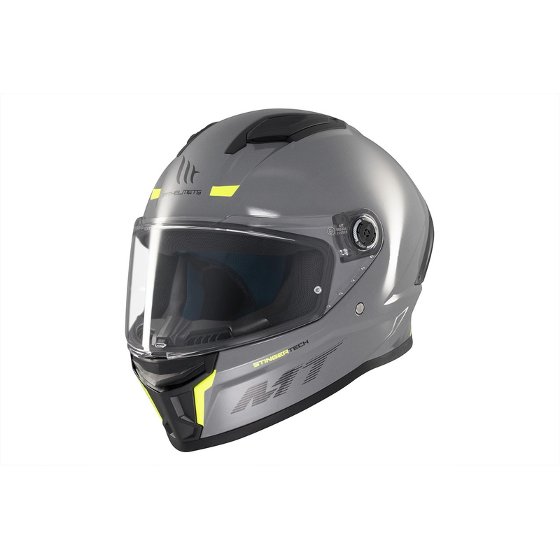 MT Stinger 2 Solid Gloss Grey Integrālā motociklu ķivere