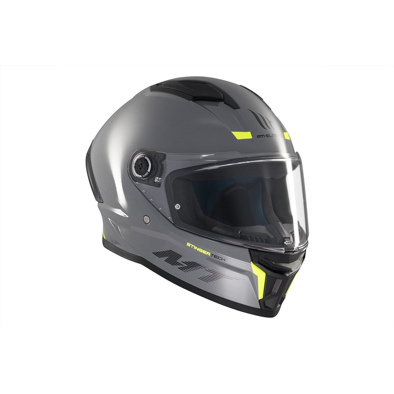MT Stinger 2 Solid Gloss Grey Integrālā motociklu ķivere