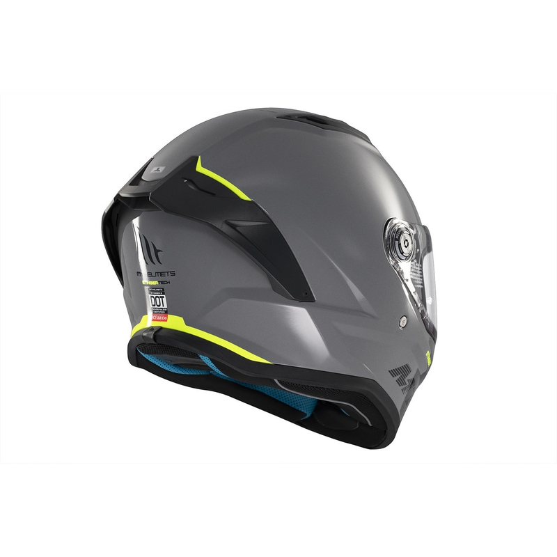 MT Stinger 2 Solid Gloss Grey Integrālā motociklu ķivere