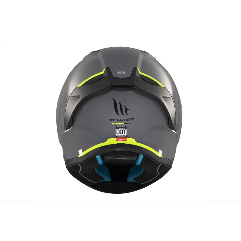 MT Stinger 2 Solid Gloss Grey Integrālā motociklu ķivere