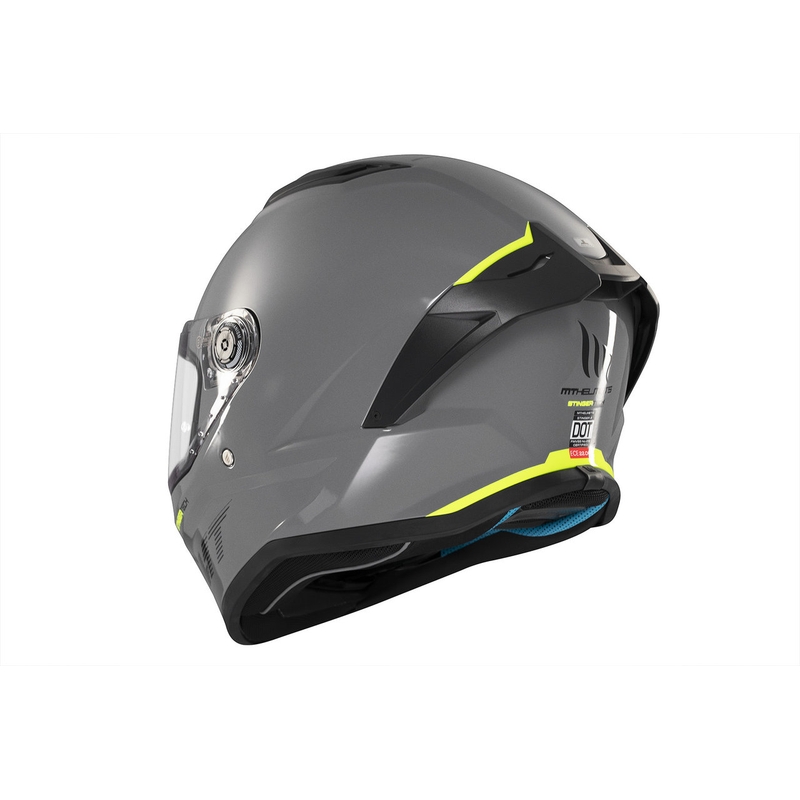 MT Stinger 2 Solid Gloss Grey Integrālā motociklu ķivere