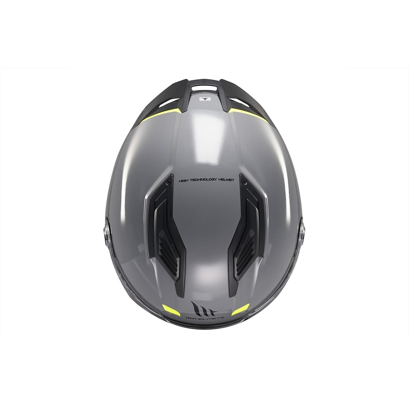 MT Stinger 2 Solid Gloss Grey Integrālā motociklu ķivere