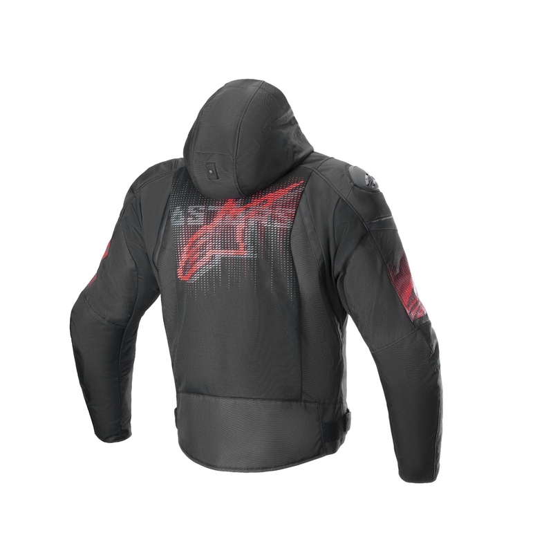 Alpinestars Zaca Air Venom Ūdensnecaurlaidīga melna/krāsas motocikla jaka Black/Fluo Red