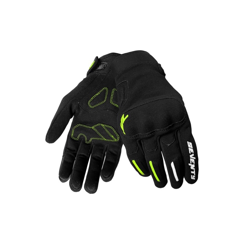 Motocikla cimdi Seventy Degrees SD-C40 Asphalt black-fluo yellow