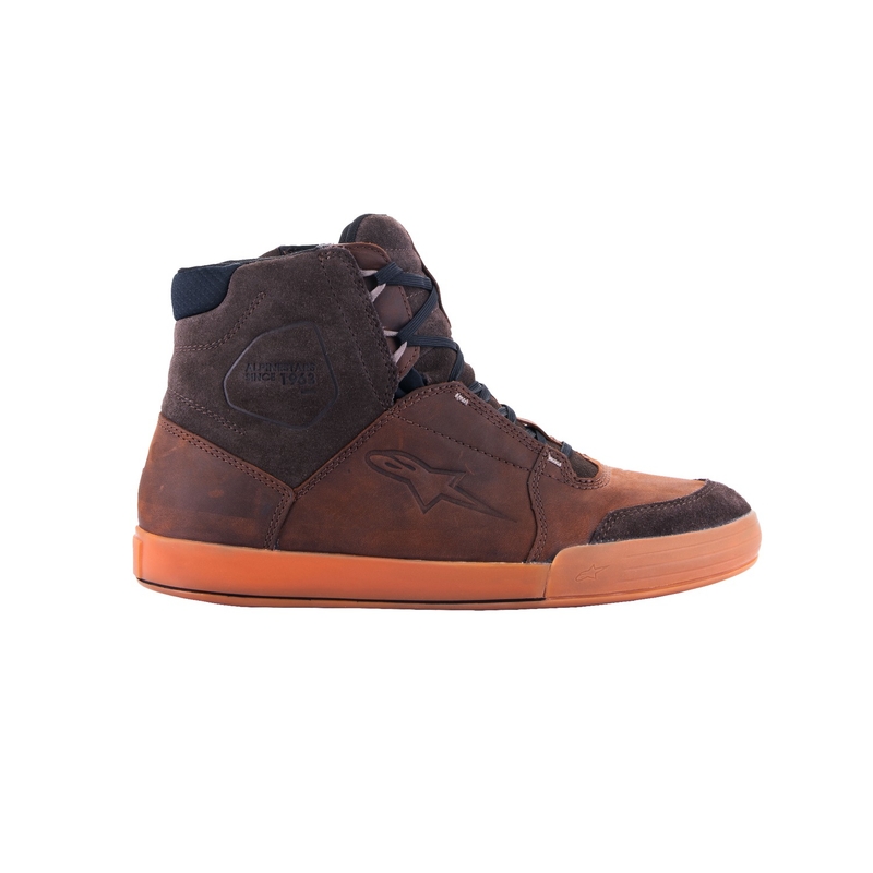 Alpinestars Chrome Crafted Drystar Brown gumijas motociklu zābaki