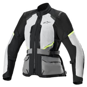 Alpinestars Sieviešu Stella Andes Air Drystar Light Grey-Dark Grey-Black-Fluo Yellow motocikla jaka