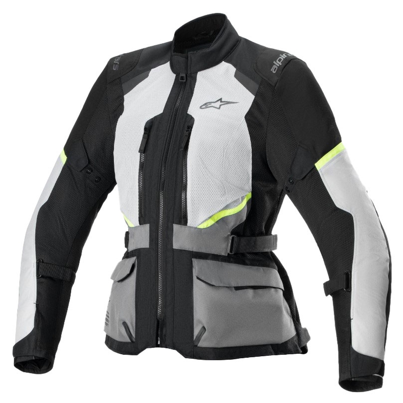 Alpinestars Sieviešu Stella Andes Air Drystar Light Grey-Dark Grey-Black-Fluo Yellow motocikla jaka