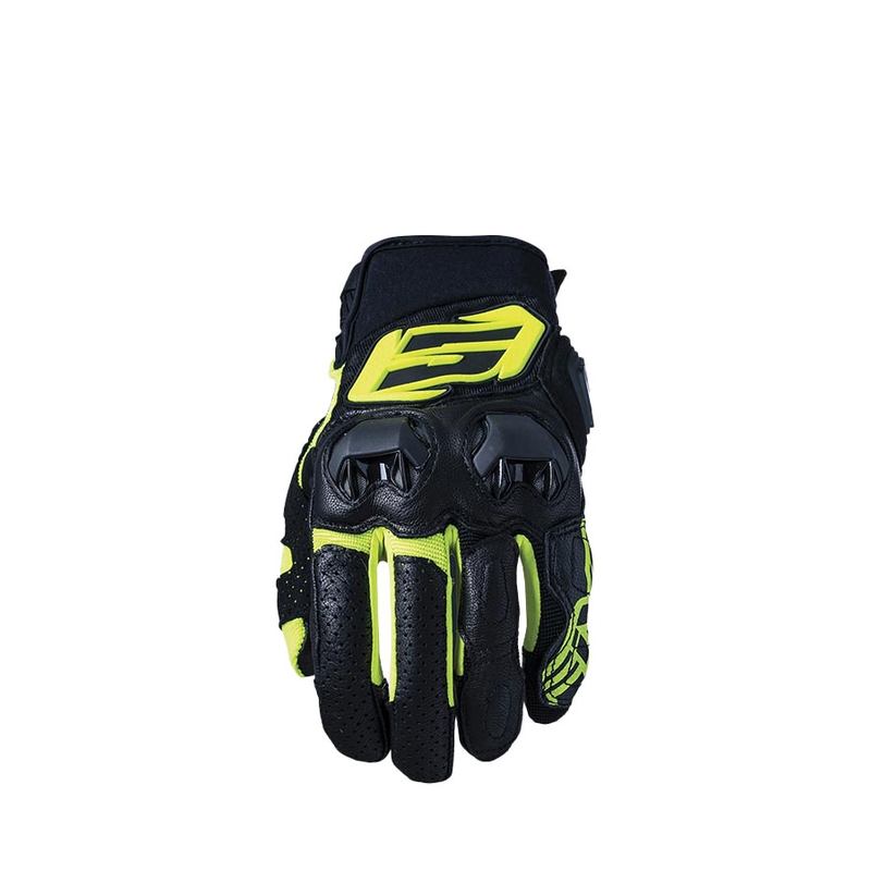 Motocikla cimdi FIVE SF3 melni-fluo dzelteni